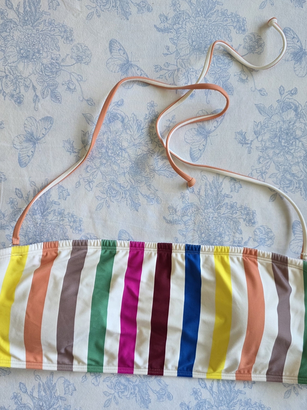 O'Neill Multicolor Striped Bandeau Swim Top